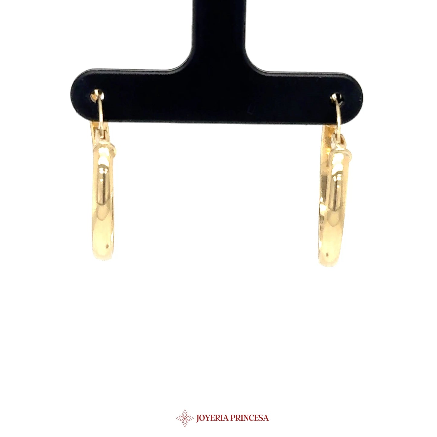 10K Gold Huggie Earrings with Polished Finish