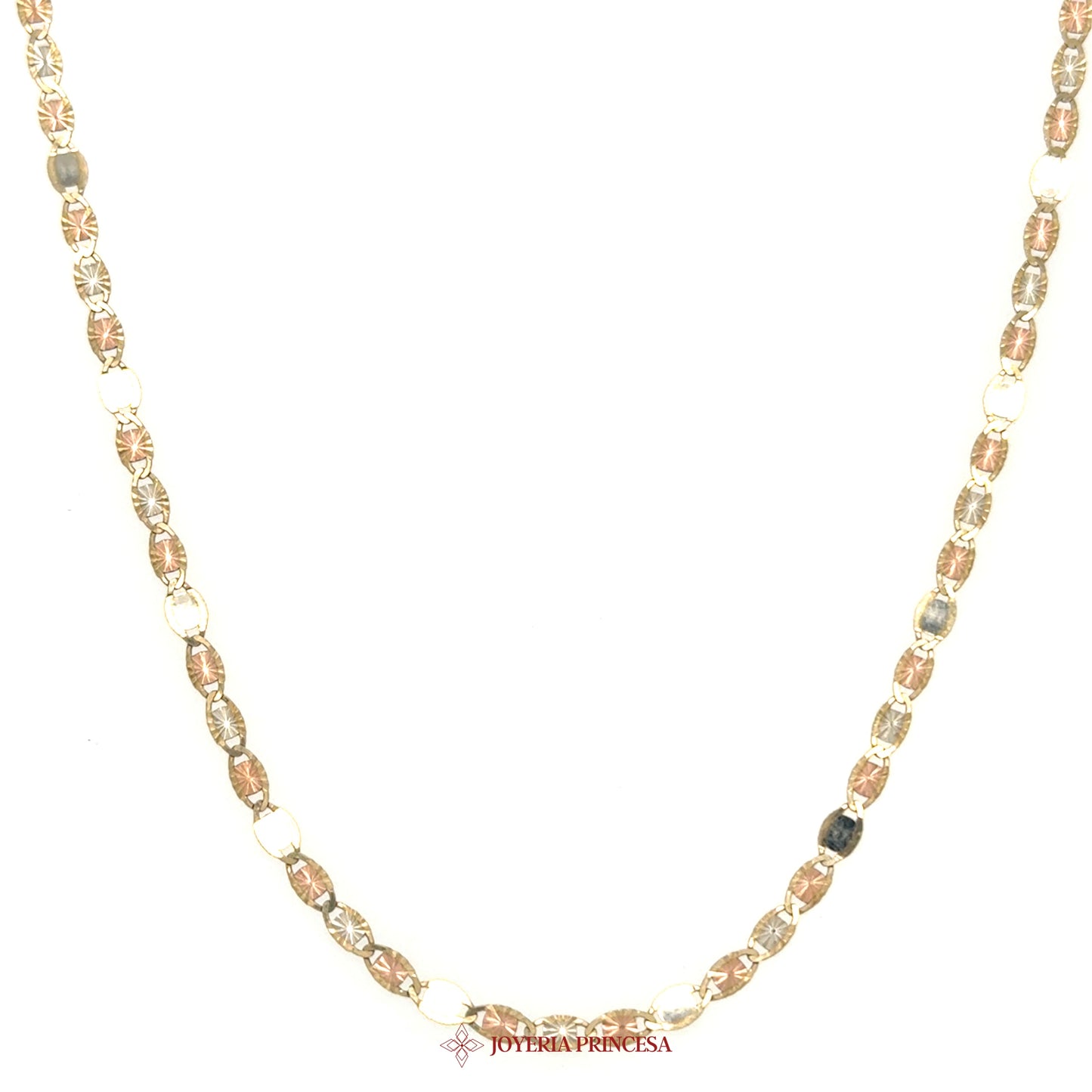 14K 18in 2.5mm Valentino Quinceañera Necklace with Colorful Motif