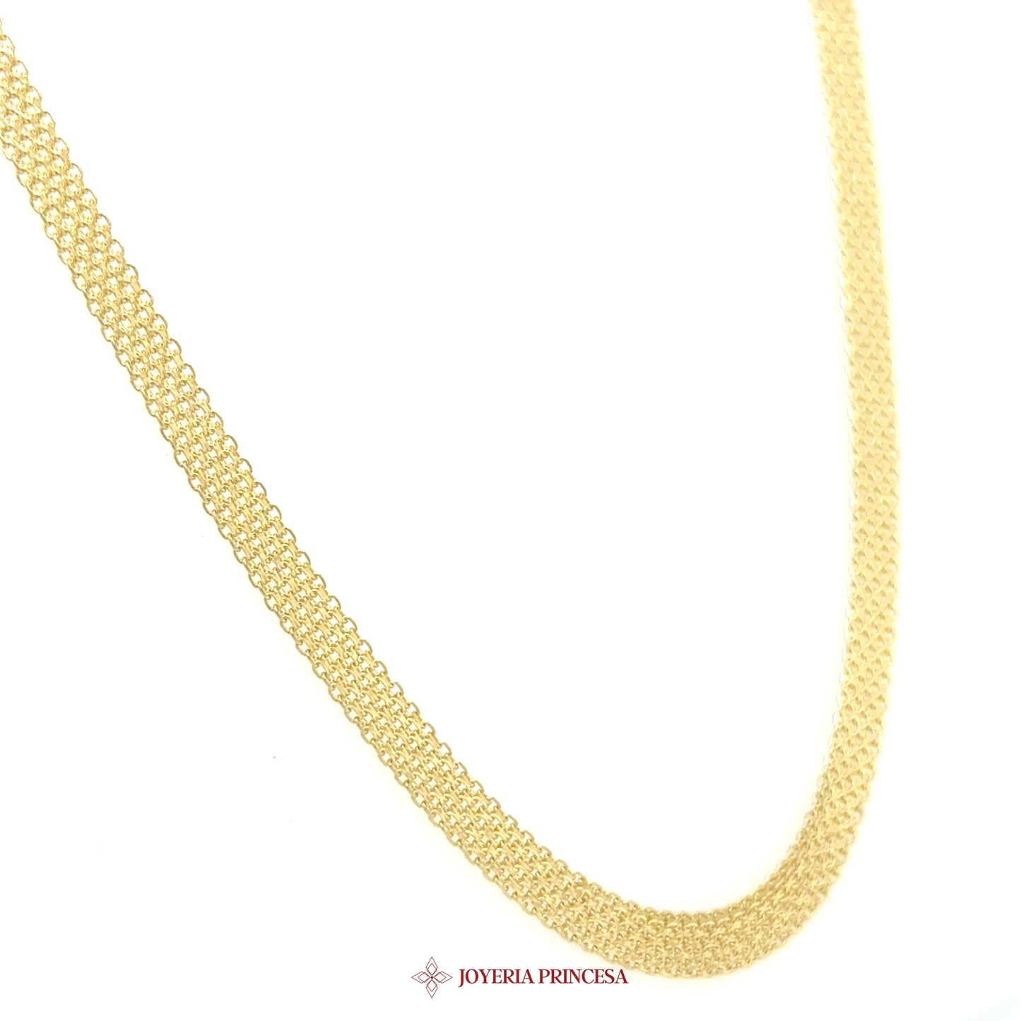 14K 22in 4.5mm Yellow Gold Mesh Necklace