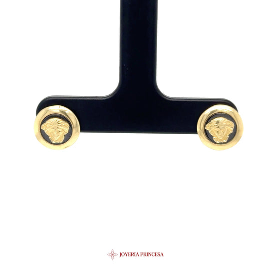 14K Gold Lion Head Stud Earrings