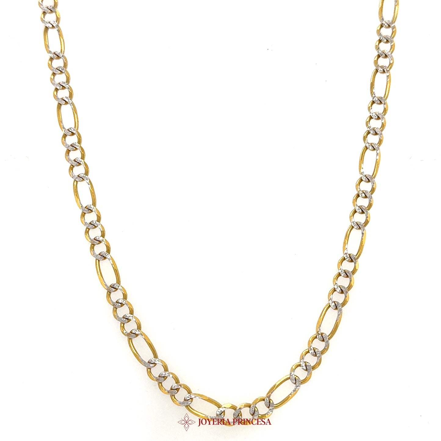 10K 24" 4.7mm Gold Link Necklace with Mixed Finish