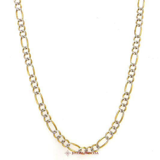 10K 24" 4.7mm Gold Link Necklace with Mixed Finish