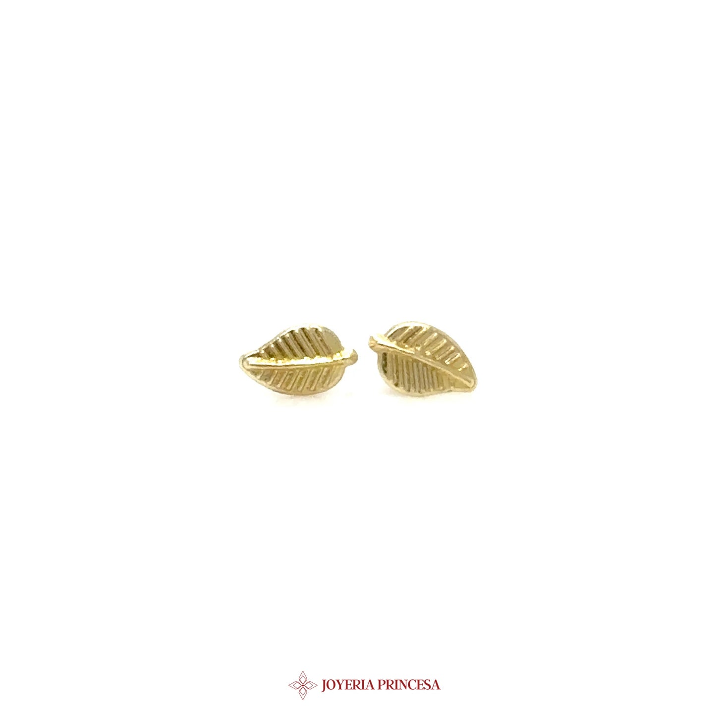 10K Gold Leaf Stud Earrings