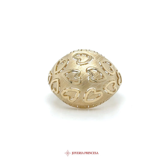 14K Gold Heart Motif Ring [UN-2881]