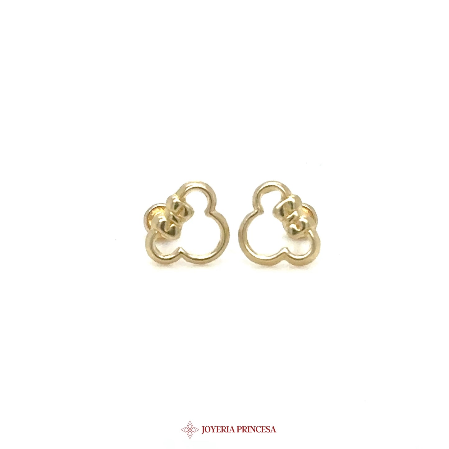 14K Gold Mouse with Bow Earrings