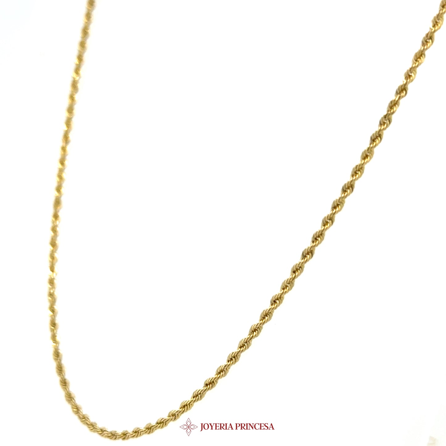 10K 18in 1.6mm Gold Rope Necklace