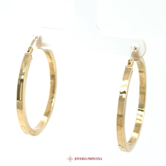 14K Gold Classic Hoop Earrings (UN-2592)