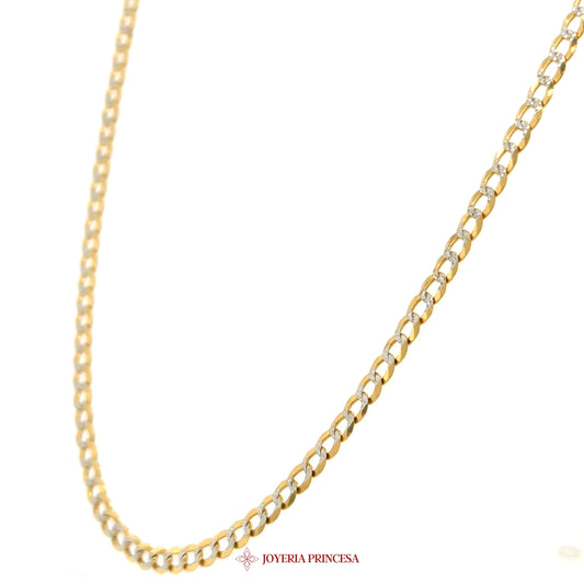 14K 18in 3.2mm Curb Necklace