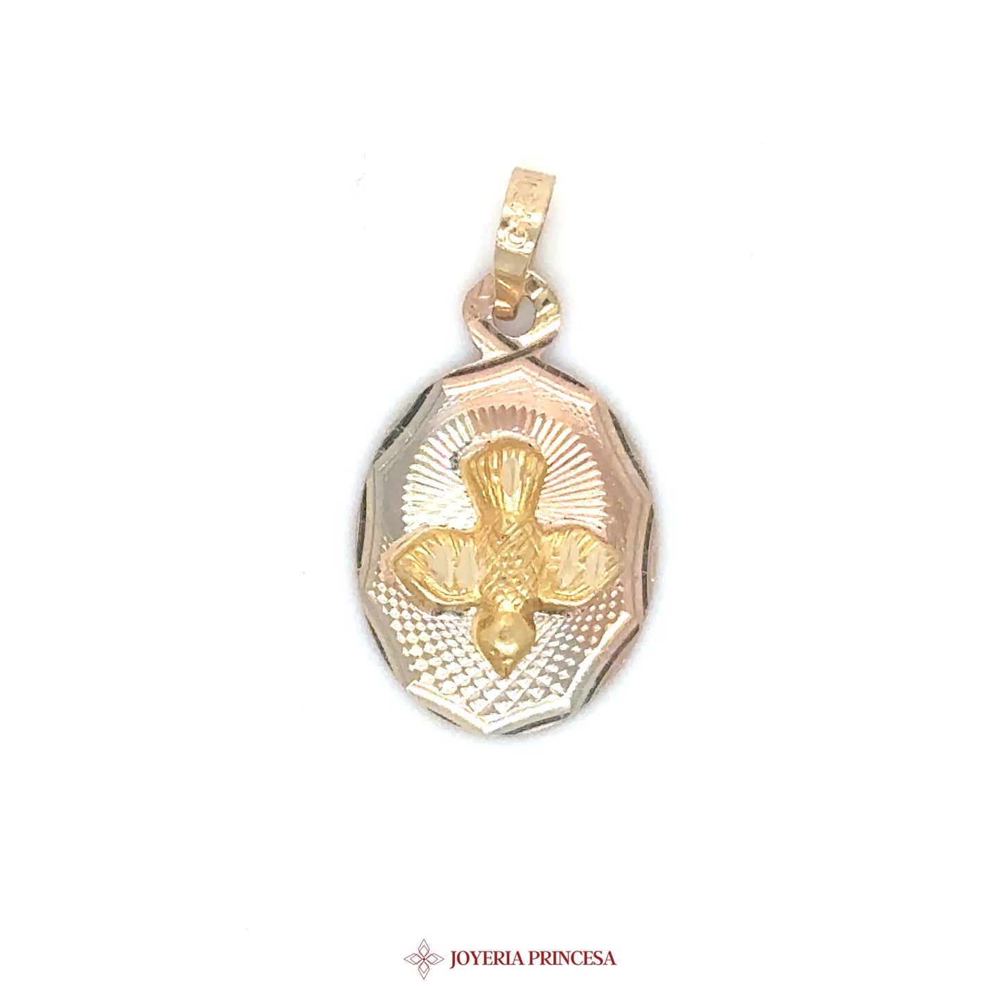 14K Pendant with Religious Motif for Kids - Bautizo