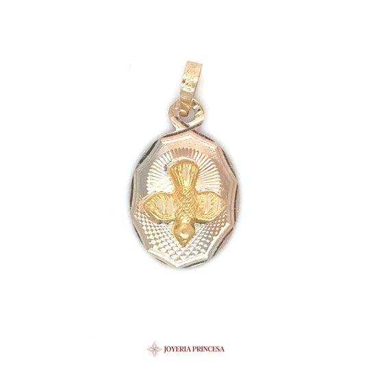 14K Pendant with Religious Motif for Kids - Bautizo