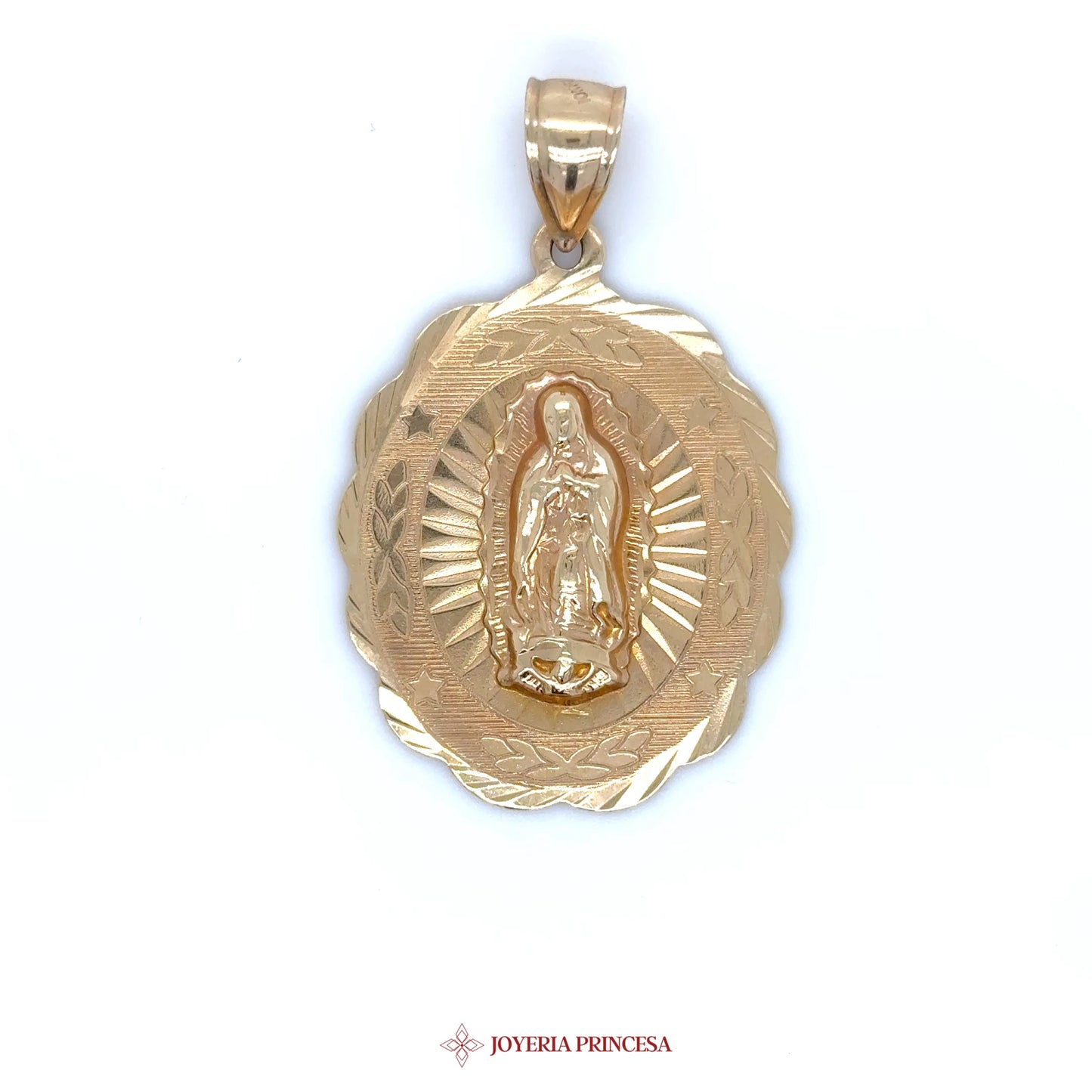 10K Pendant Virgen de Guadalupe with Detailed Design