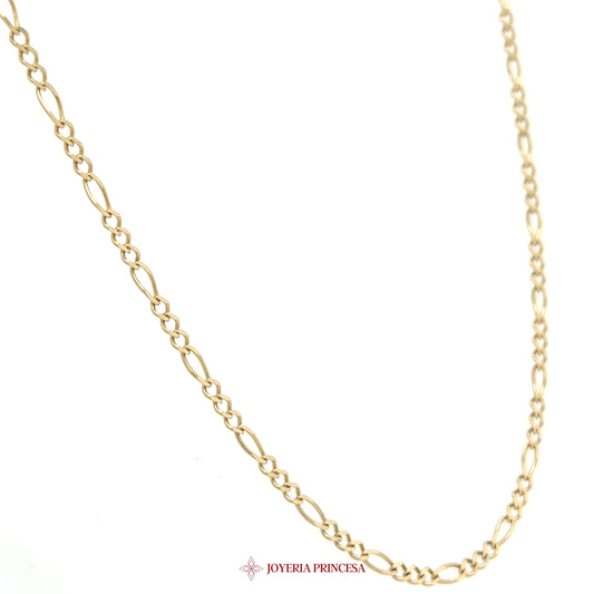 14K 18in 2.3mm Gold Figaro Necklace