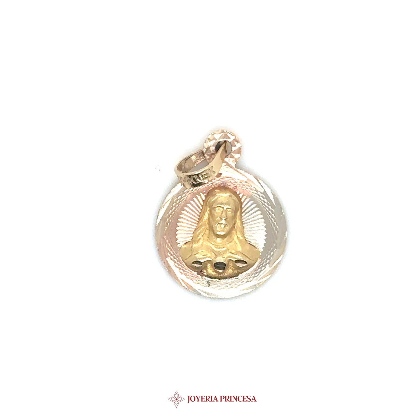 14K Jesus Pendant with Radiant Design