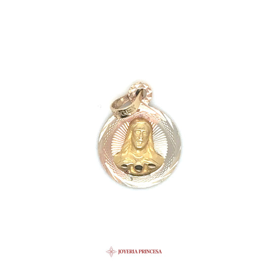 14K Jesus Pendant with Radiant Design
