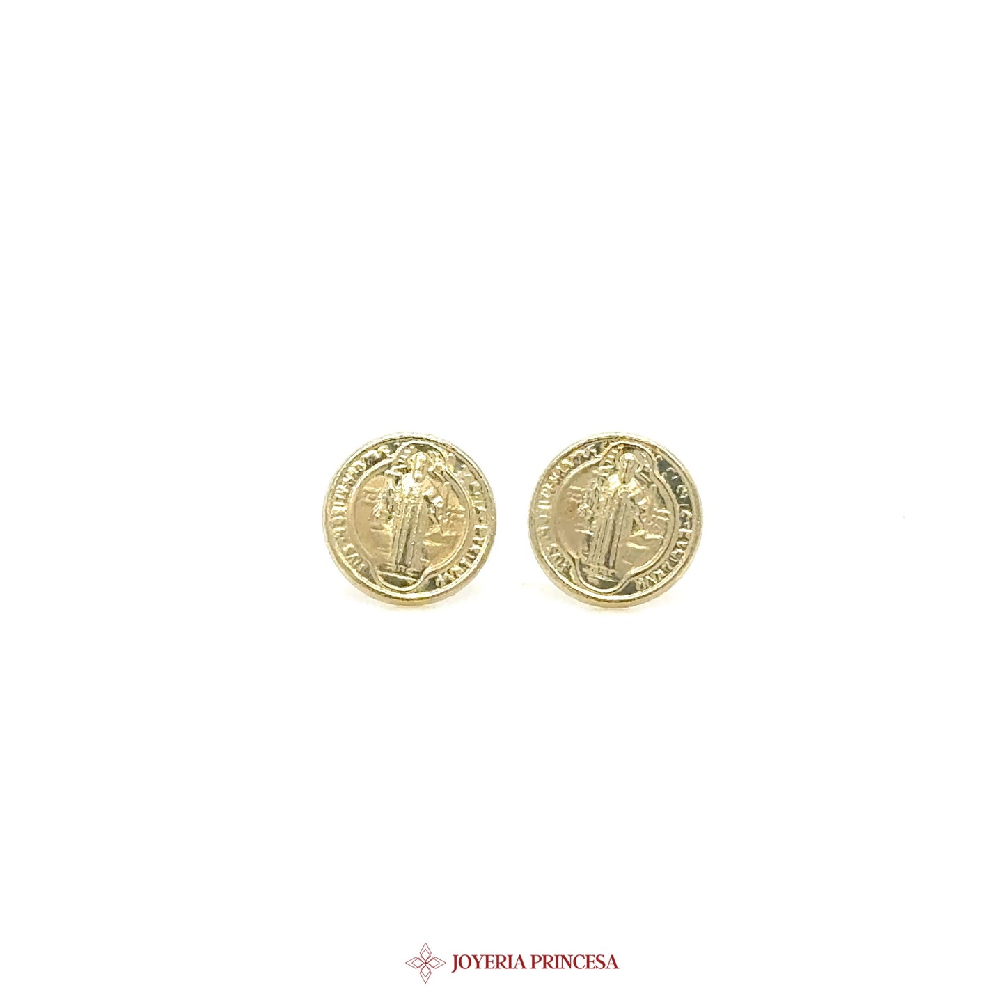 10K Gold San Benito Coin Earrings