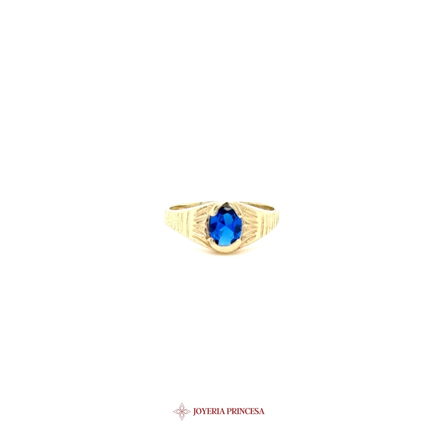 10K Gold Blue Stone Ring