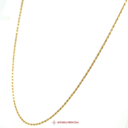10K 20in 1.1mm Gold Rope Necklace