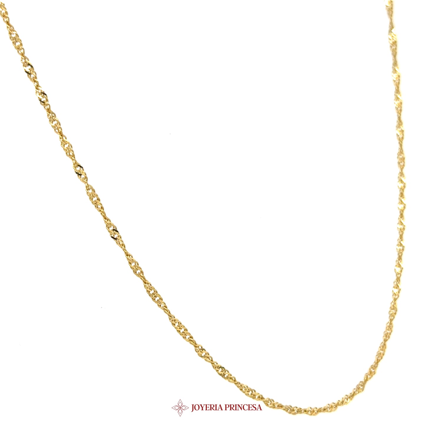 10K 24in 1.4mm Italian Twisted Chain Necklace