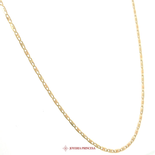 14K 16in 1.6mm Valentino Quinceañera Necklace with Delicate Link Design