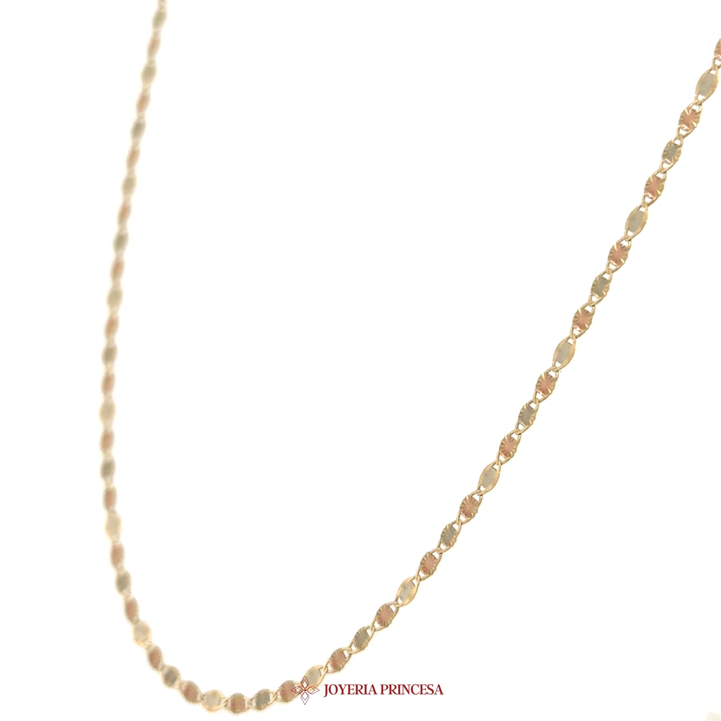 14K 16in 2.1mm Gold Quinceañera Valentino Necklace
