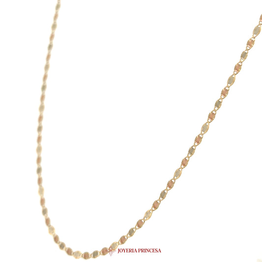 14K 16in 2.1mm Gold Quinceañera Valentino Necklace