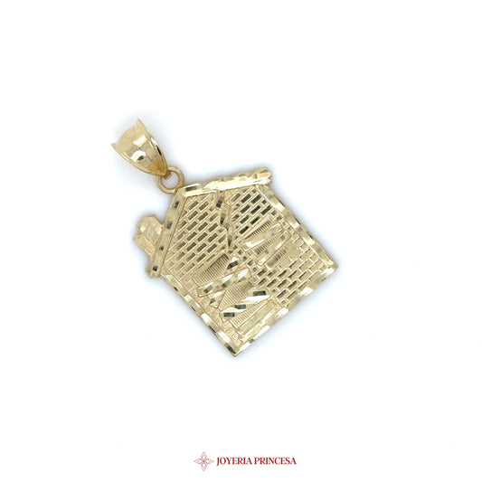 10K Gold House Pendant - New Design