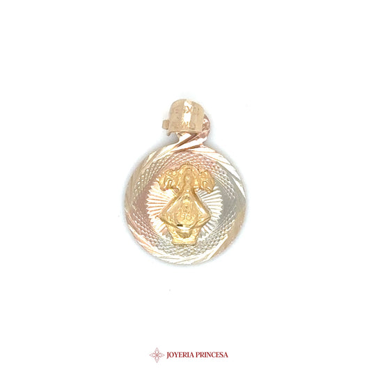 14K Virgen de los Lagos Pendant with Gold Finish