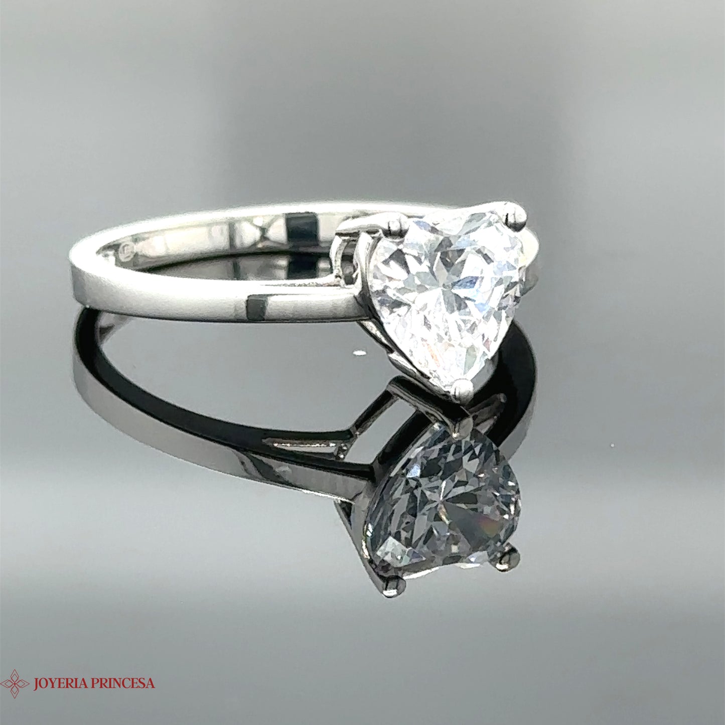 14K Heart Engagement Ring