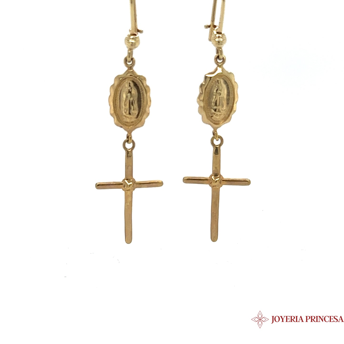 14K Virgen de Guadalupe Earrings