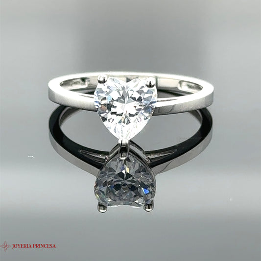 14K Heart Engagement Ring