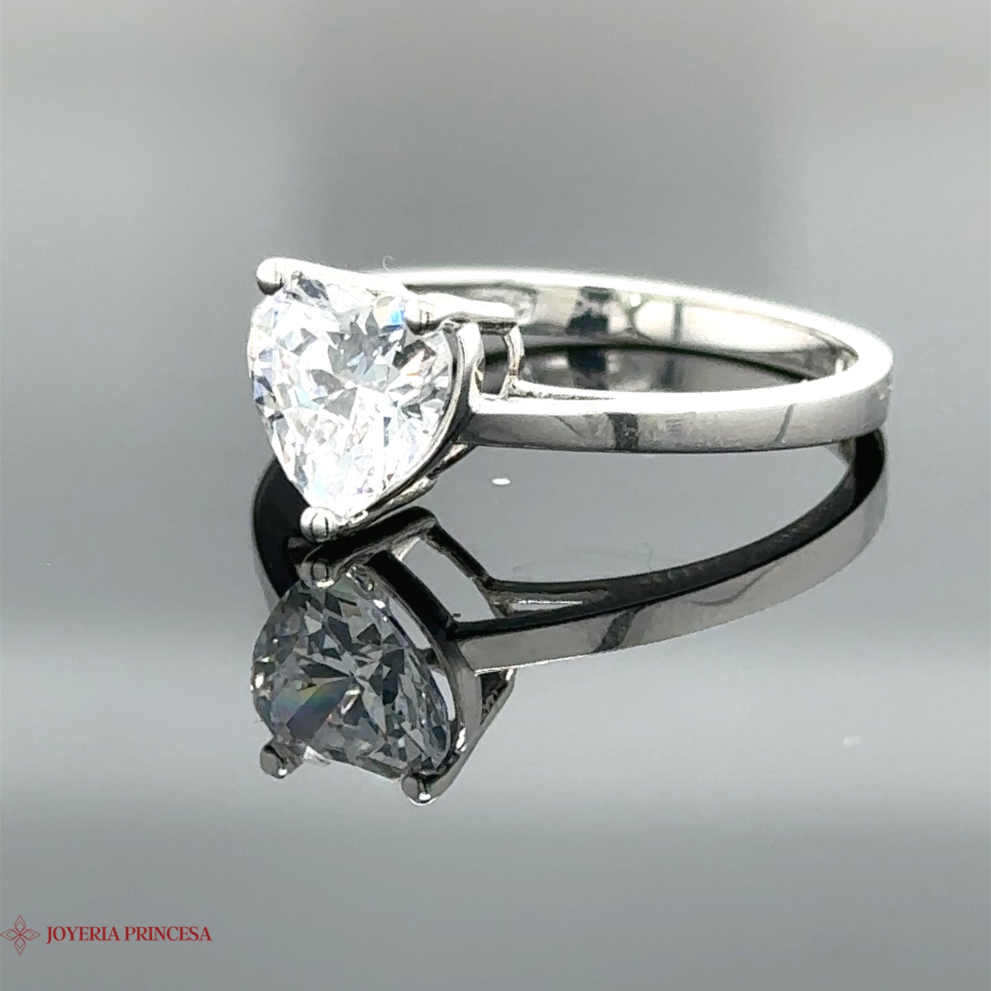 14K Heart Engagement Ring