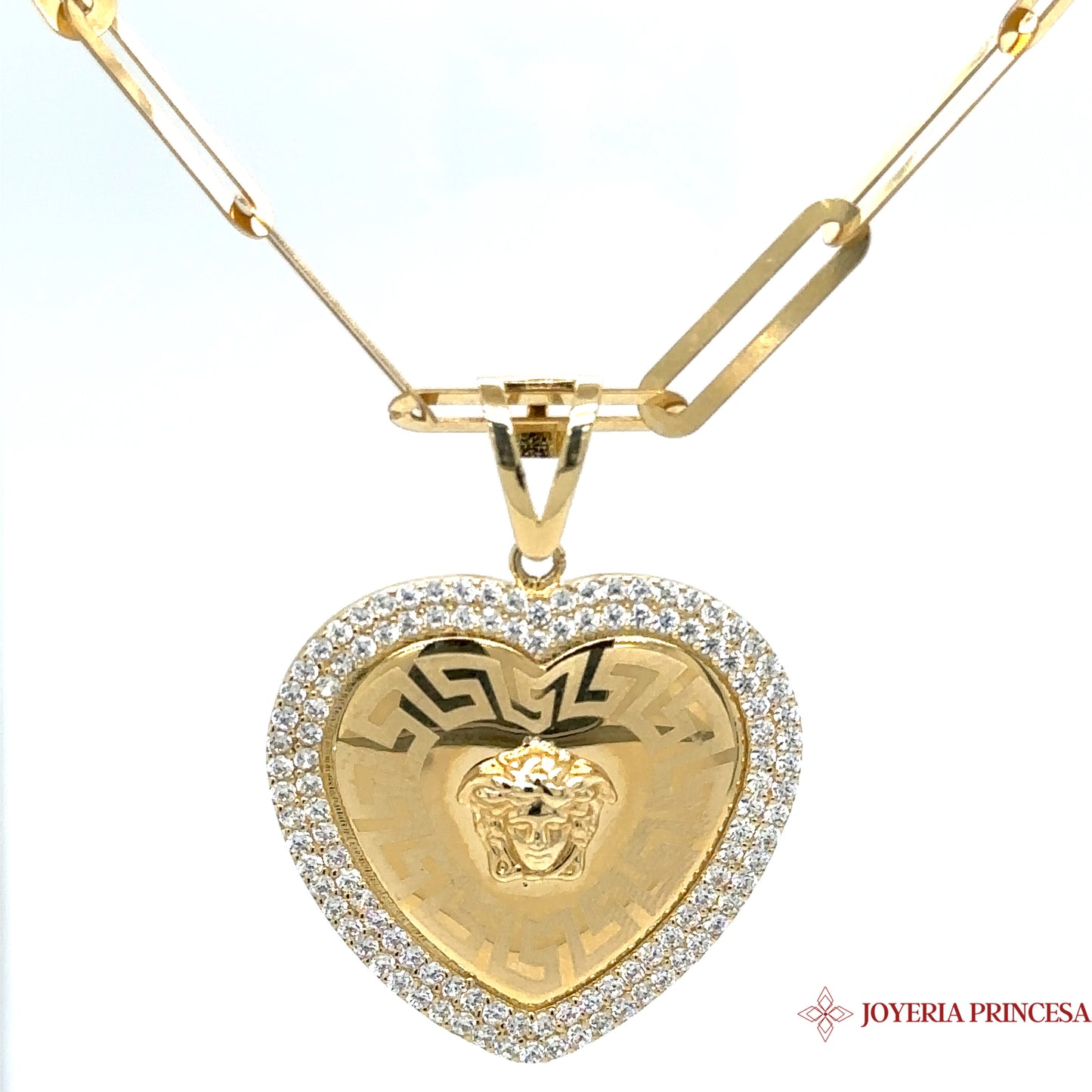 14K Medusa Heart + Necklace