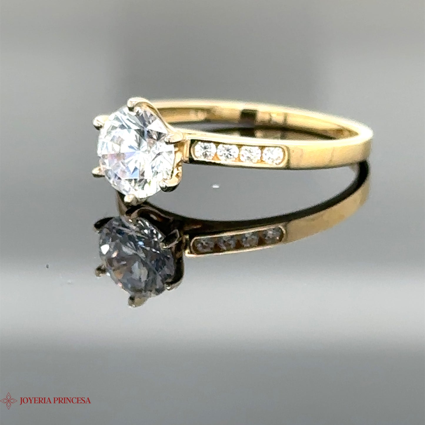 14K Zirconia Engagement Ring