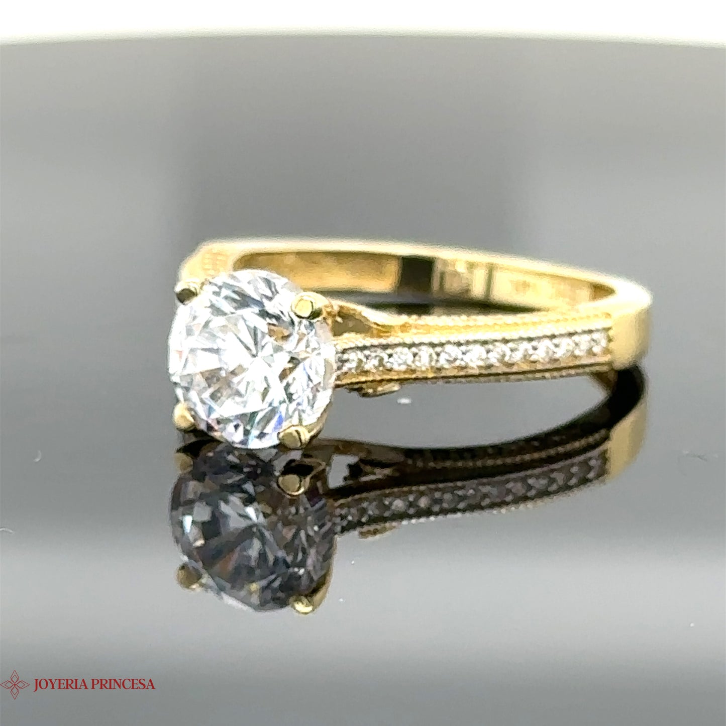 14K Zirconia Engagement Ring